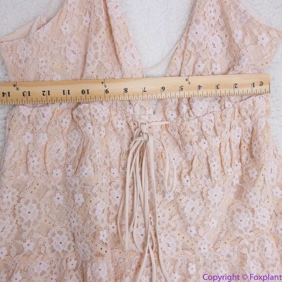 NEW Free‎ People Lexi Strappy Lace Romper, L - Picture 7 of 16